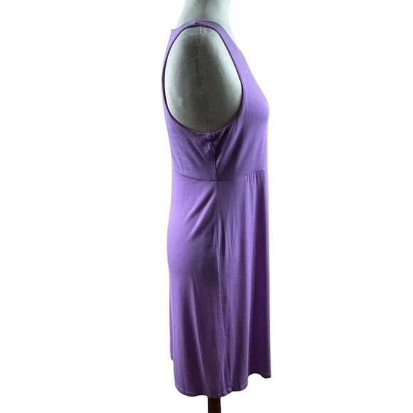 Athleta Women Santorini High Neck A-Line Dress Purple Sleeveless Size Medium - Picture 4 of 12